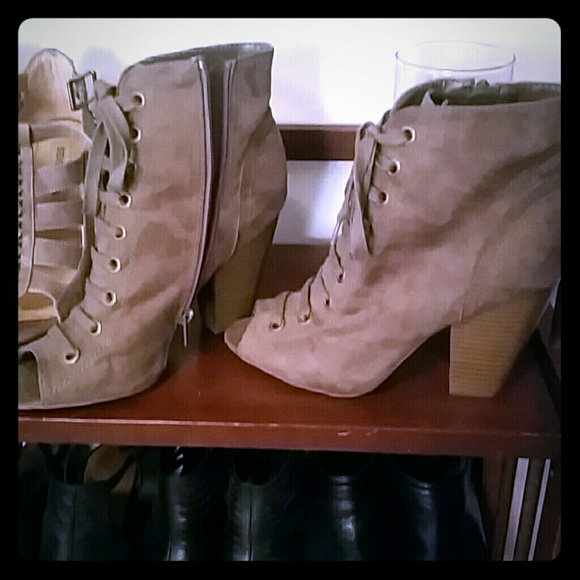Peep Toe Ankle Booties