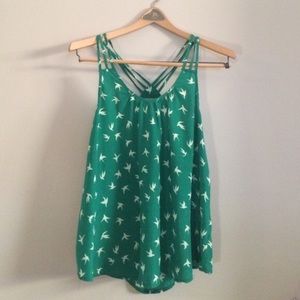 Strappy silky blouse