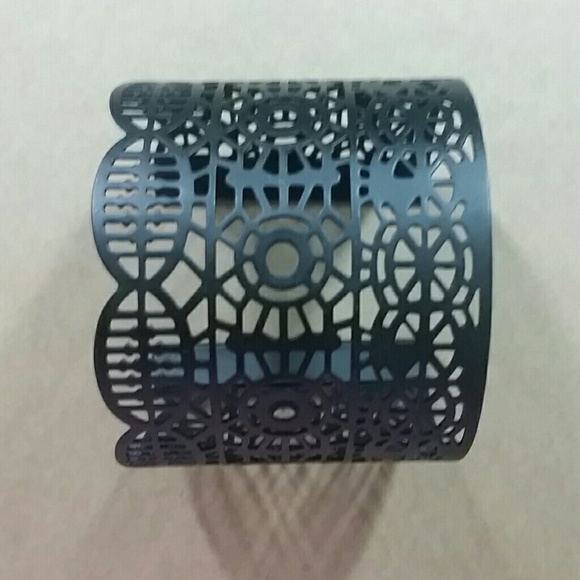 Black Matte Filigree Cuff Bracelet limited edition
