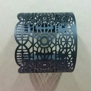 Black Matte Filigree Cuff Bracelet limited edition