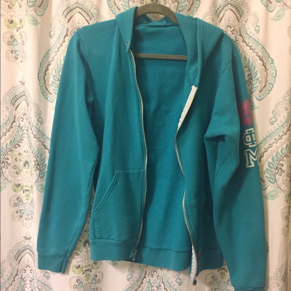 American Apparel Phi Mu Zip Up Hoodie