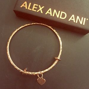 Alex & Ani Rose Gold Textured Bracelet
