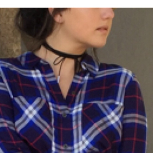 Black suede bow choker - Picture 2 of 4