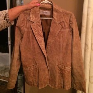 Wilsons Leather Tan Leather Blazer - XL
