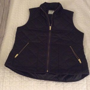 Black quilted vest