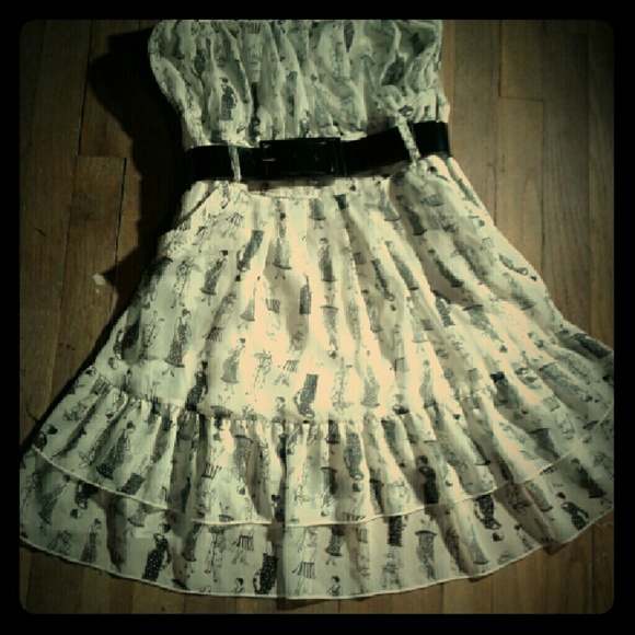 A strapless dress