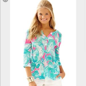 Lily Pulitzer Mindy linen tunic