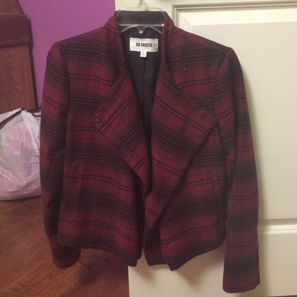 BB Dakota burgundy plaid jacket