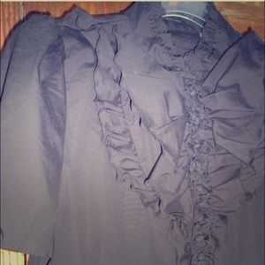 Black Button Down dress shirt by Tahari