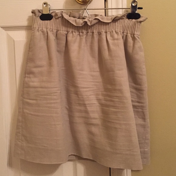 JCREW Linen Cinch Waist Skirt