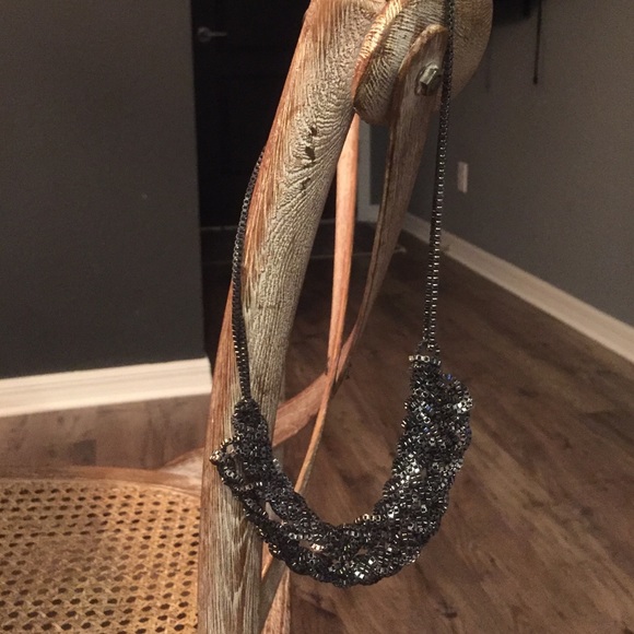 Black metal necklace