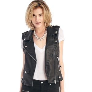 BLANK NYC vegan leather moto vest