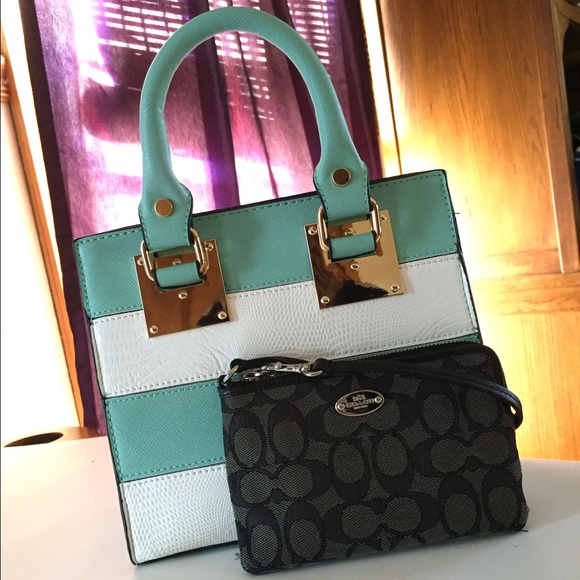 Coach wristlet and mini bag.