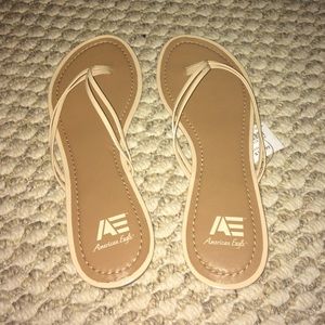 Nude flip flops
