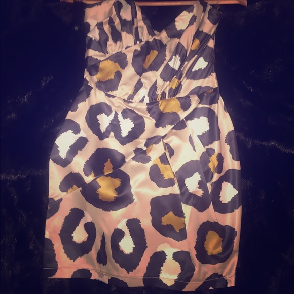Lipsy Animal Print Mini Cocktail Dress