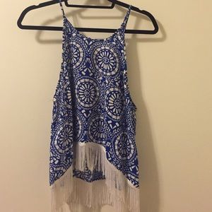Show Me Your Mumu tank top w/ fringe