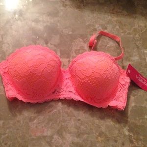 Coral Pink Laced 34B Bra