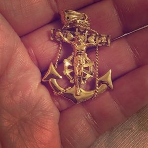 Brass cross pendant