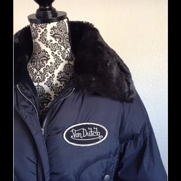 Von Dutch *FINAL REDUCE*puffer faux fur collar SzM