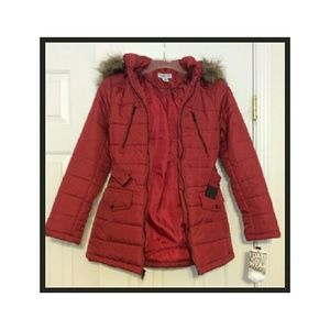 CELEBRITY PINK RED WINTER COAT NWT $89.50