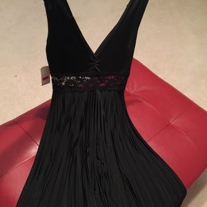 Little black pleated dress
