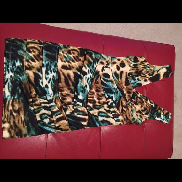 Animal print bodycon dress