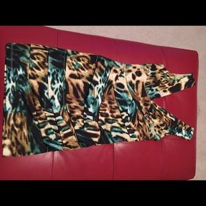 Animal print bodycon dress
