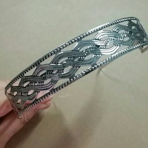Antique Silver Braided Headband