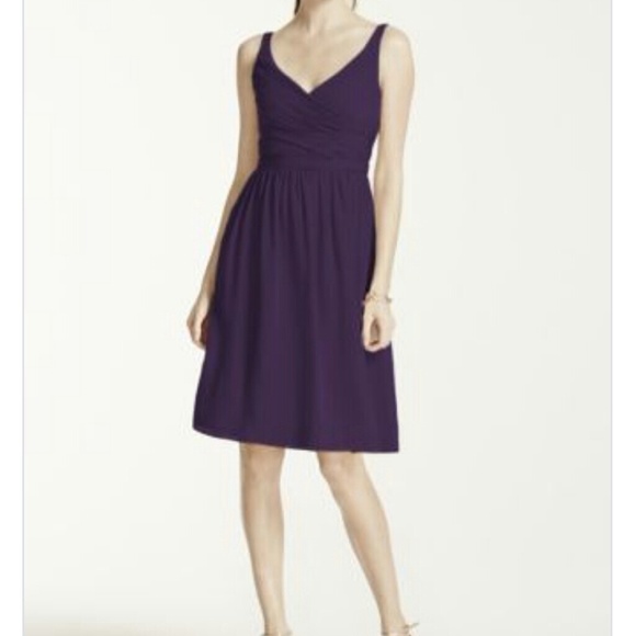 NWT David's Bridal Chiffon dress in plum