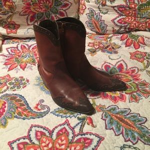 LAST MARKDOWN Leather Boots-9M cowgirl style💖