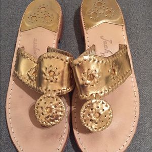Jack Rogers Gold Sandals