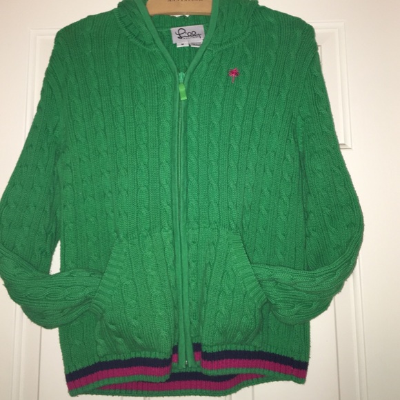 Lilly Pulitzer cardigan zip sweater with hood