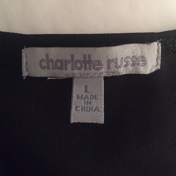Charlotte Russe Black Crop Top Size Large - Picture 2 of 3