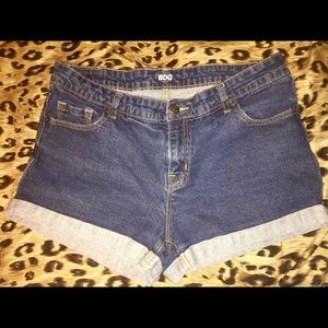 BDG mid rise denim shorts