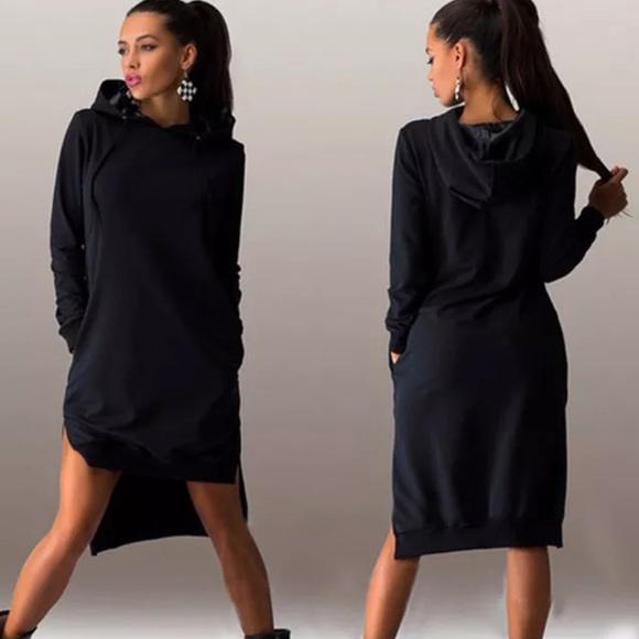 SUPER CUTE GRAY HOODIE DRESS!! - Picture 2 of 4