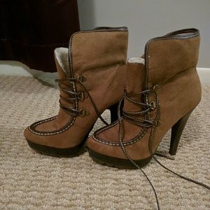Lace-up High Heel Boots