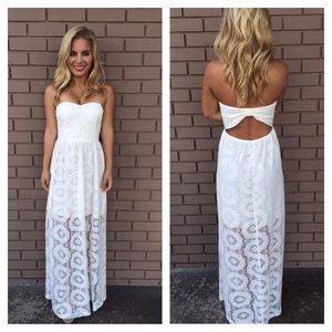White Lace Maxi Dress