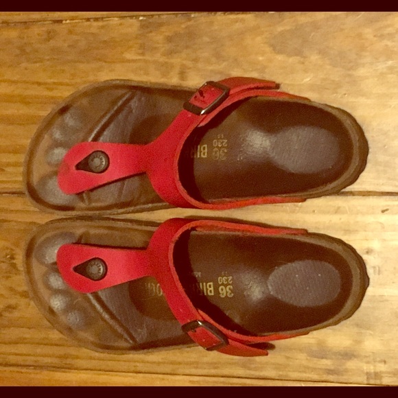 Red Birkenstocks