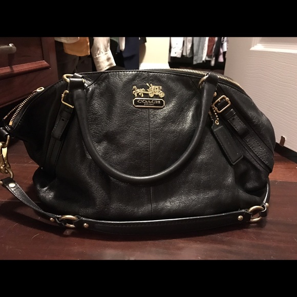Coach black leather