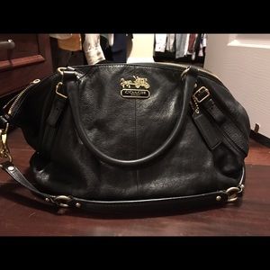 Coach black leather