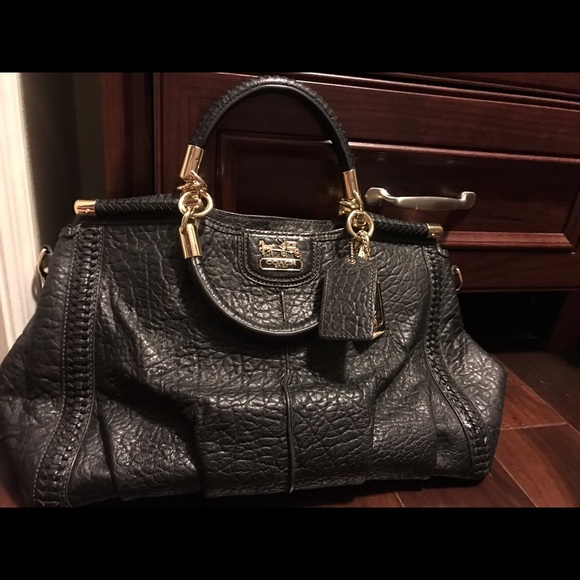 Coach limited black leather bag