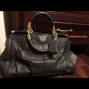 Coach limited black leather bag