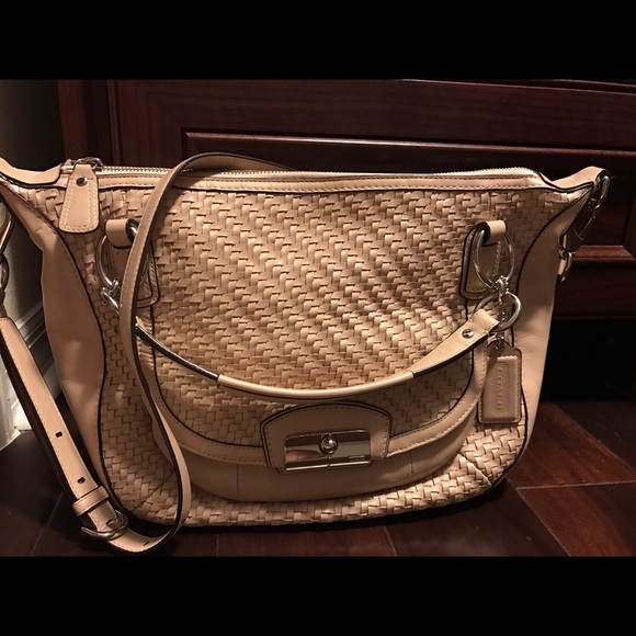 Coach pastel leather bag
