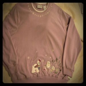 Adorable Alfred Dunner winter bears fleece swshrt