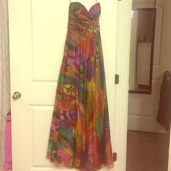 Printed prom/pageant dress!