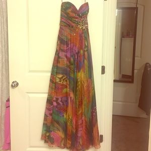 Printed prom/pageant dress!