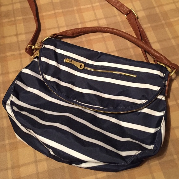 Striped Navy Crossbody