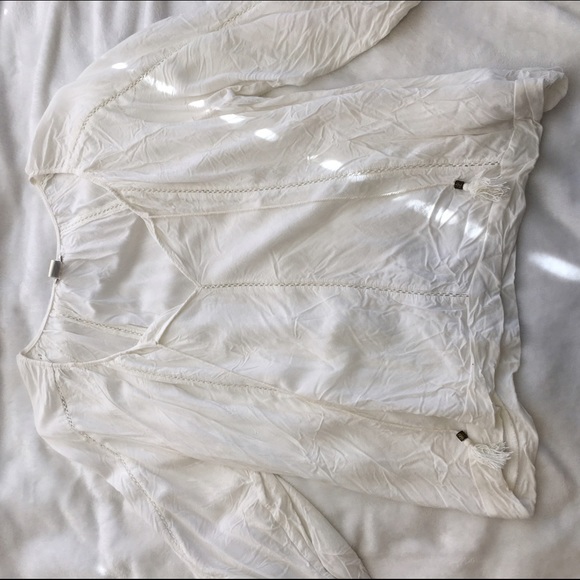 White Flowy Shirt - Picture 1 of 4