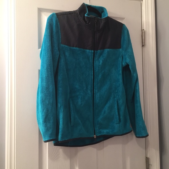 Danskin Now Teal Fuzzy Jacket