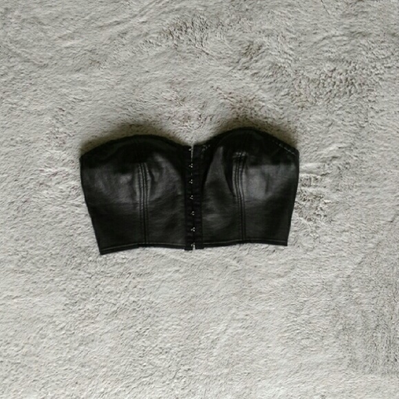 Sparkle And Fade Leather Bustier